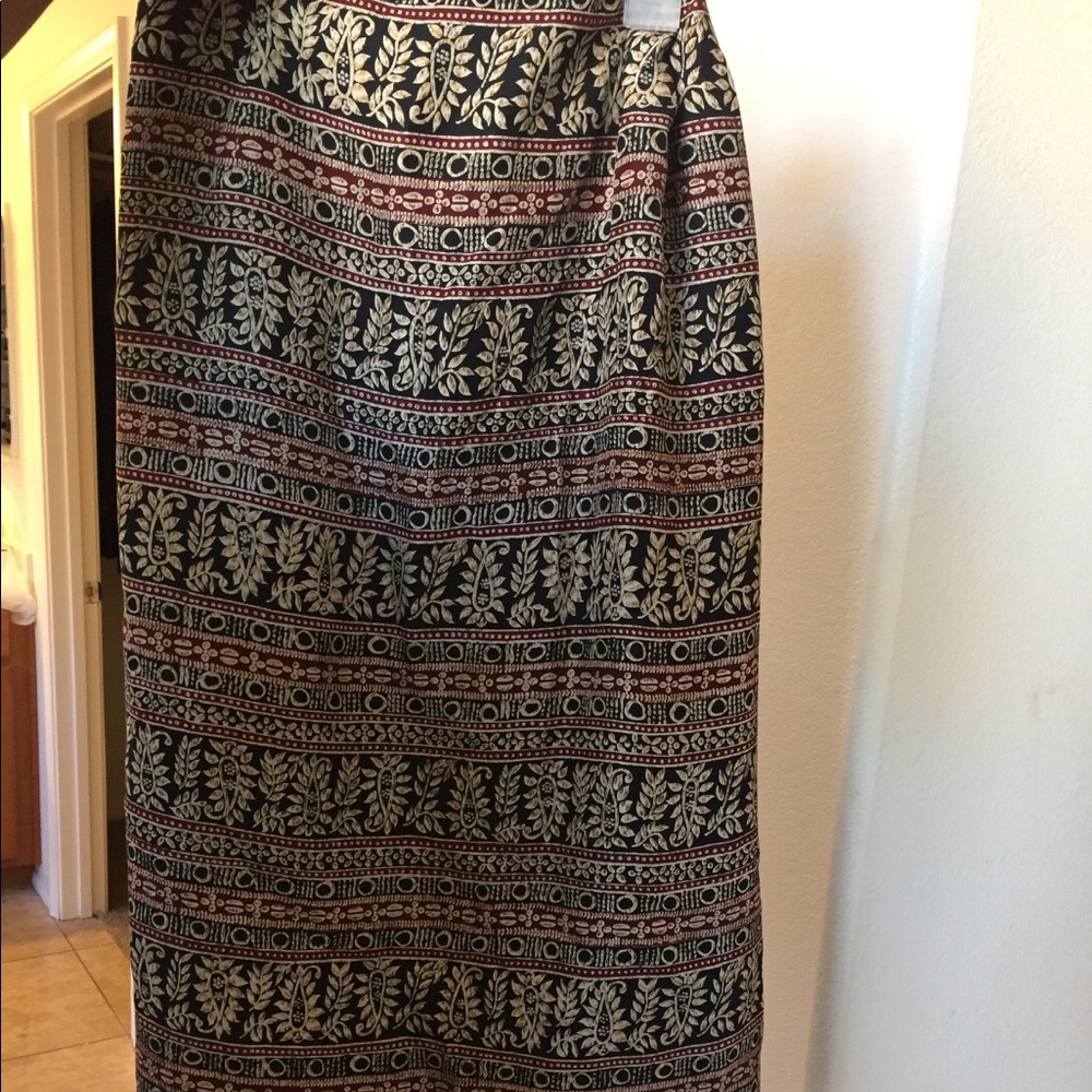 Leafy/Tribal designed maxi skirt for women
